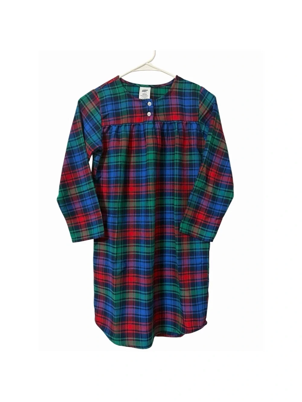 Lands’ End Red & Blue Plaid Nightgown - Kids Pajamas